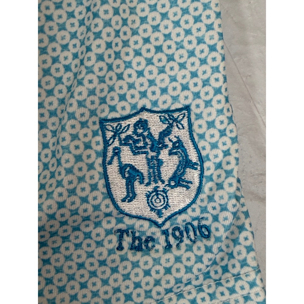 Johnnie-O Mens XL Blue Geometric Performance Golf Polo Shirt The 1906 SS - Picture 6 of 9